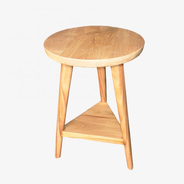 Side table Tri Round Teckococo Wooden Furniture